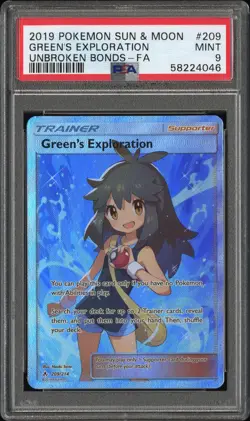 Pokemon TCG Greens Exploration PSA 9 Unbroken Bonds 209/214 Full art 2019 - Image 3