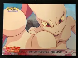Super Psychic Pokemon Mewtwo Strikes Back TOPPS Pokemon the First Movie 1999 #0 - Image 1