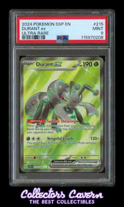 2024 Pokemon Surging Sparks #215 Durant ex PSA 9 (MINT) Ultra Rare - Image 1