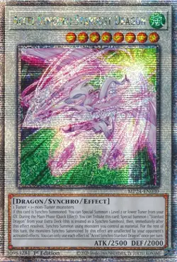 Yu-Gi-Oh! Accel Synchro Stardust MP24-EN030 Quarter Century Secret Rare - Image 1