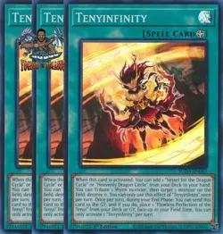 Yugioh! 3x Tenyinfinity SUDA-EN062 Super Rare 1st Ed NM - Image 1
