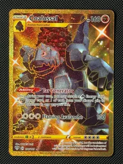 Coalossal 198/189 Secret Pokemon Card SWSH03: Darkness Ablaze Holo NM - Image 1