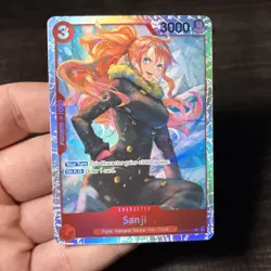 Sanji OP10-005 Super Rare Royal Blood One Piece TCG Card - Image 1