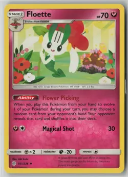 Floette 151/236 Pokemon TCG Sm-Cosmic Eclipse Regular Card (Near Mint) NM 4 - Image 1