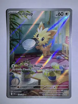Pokemon TCG White Flare Lillipup 154/086 Illustration Rare Card NM - Image 1
