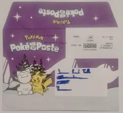 Enveloppe Pikachu Pokemon Ensemble Promo FR Poke Poste Post TCG Carte Card CCG - Image 3