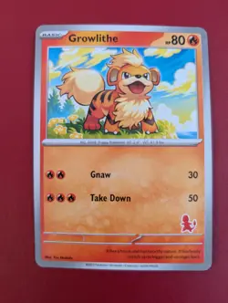 Pokemon Cards Growlithe My First Battle Charmander Stamp Near Mint Unique Art! - Image 1