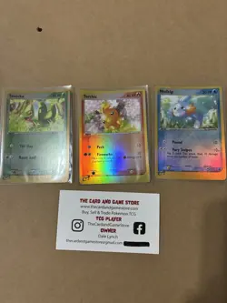 Pokemon Promo Torchic Mudkip Treecko Black Star Pokemon TCG Card - Image 1