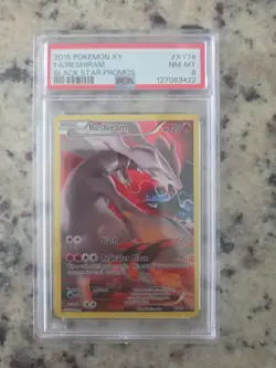 Reshiram Xy74 PSA 8 NM-MT Black Star Promo Pokemon Card - Image 1