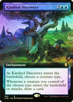 Kindred Discovery FOIL EXTENDED - 565 - Rare - Commander Legends CLB MTG - Image 1