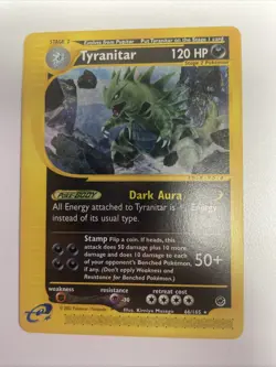 Pokemon TCG Expedition Tyranitar Card 66/165 Non-Holo LP Lightly Played Rare Vtg - Image 1