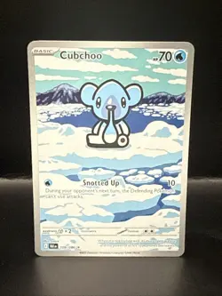 Pokemon TCG Cubchoo Illustration Rare Black Bolt 109/086 A - Image 1