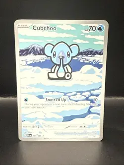 Pokemon TCG Cubchoo Illustration Rare Black Bolt 109/086 A - Image 2