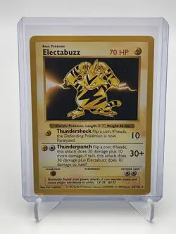 1999 Pokemon Electabuzz Shadowless Base Set #20 Non-Holo Rare LP TCG Nintendo - Image 1