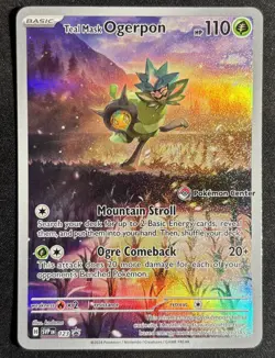 Teal Mask Ogerpon 123 Twilight Masquerade Pokemon Center Stamped ETB Promo - Image 1