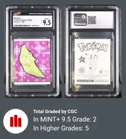 1998 Pokemon Merlin Series 1 #156 Metapod CGC 9.5 MINT+ - Image 3