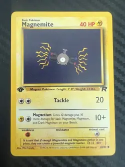 Pokemon TCG Magnemite Team Rocket 60/82 Regular 1st Edition Common VLP - Image 1
