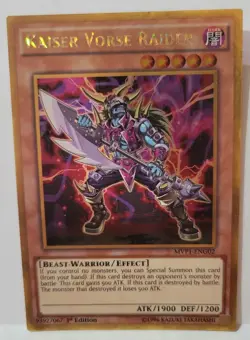 YUGIOH KAISER VORSE RAIDER MVP1-ENG02 GOLD LIGHT PLAYED - Image 1