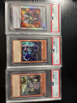 2024 Yu-Gi-Oh! PSA Graded 9 Lot (3) 1st Edition Holo Must See! - Image 1