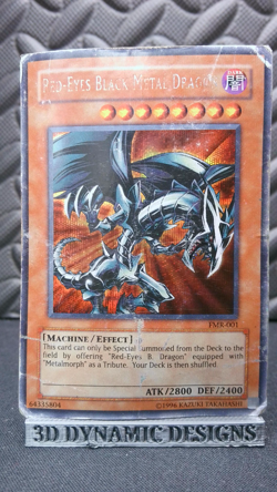 | Yugioh Red-Eyes Black Metal Dragon FMR-001 Prismatic Secret Rare DMG 🔥 | - Image 1