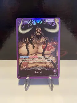 One Piece Card Game Kaido Leader Super Rare SR ST04-001 Karte Holo EN NM - Image 1