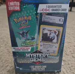 Pokemon Mystery Gems 1 CGC Graded Card & Booster Pack 2025! New Limited Edition. - Image 1