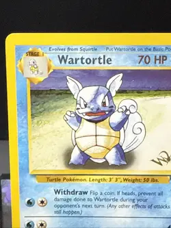 Pokemon Card Wartortle 63/130 Base Set 2 Wizards Promo Gold W Stamp WOTC LP - Image 3