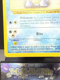 Pokemon Card Wartortle 63/130 Base Set 2 Wizards Promo Gold W Stamp WOTC LP - Image 5