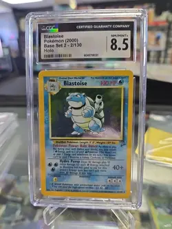CGC 8.5 Blastoise 1999 Base Set 2/102 Holo Pokemon Card - Image 1