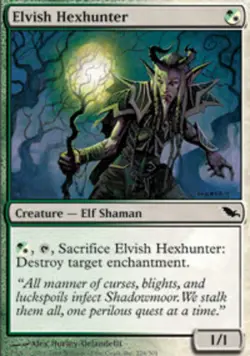 1x Elvish Hexhunter - Foil NM-Mint, English Shadowmoor MTG Magic - Image 1