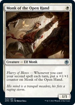 1x Monk of the Open Hand - Foil NM-Mint, English Adventures in the Forgotten Rea - Image 1