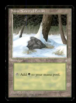 MTG Snow-Covered Forest LP Light Play Ice Age [3275] - Image 1