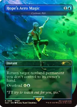 Hope's Aero Magic / Cyclonic Rift *Foil Borderless* - SLD - NM - MTG - Image 1