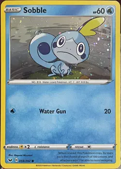 Sobble Cosmos Holo - 054/202 - Sword & Shield Pokemon 2020 - Image 1