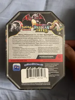 Pokemon TCG Scarlet & Violet Paldean Fates Iron Treads EX Tin *Factory Sealed* - Image 3