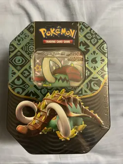 Pokemon TCG Paldean Fates Great Tusk EX Tin Sealed - Image 1