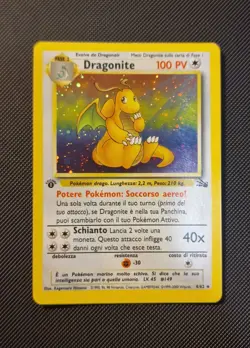 Pokemon Dragonite 4/62 Ita -Fossil Rara Holo Prima Edizione Vintage - Image 1