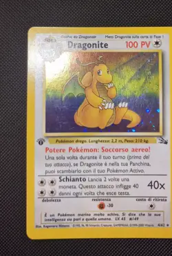 Pokemon Dragonite 4/62 Ita -Fossil Rara Holo Prima Edizione Vintage - Image 3