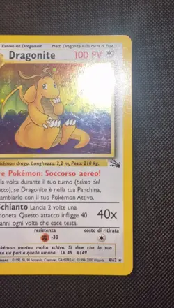 Pokemon Dragonite 4/62 Ita -Fossil Rara Holo Prima Edizione Vintage - Image 4