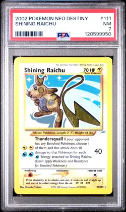 2002 POKEMON NEO DESTINY #111 SHINING RAICHU PSA 7 - Image 1