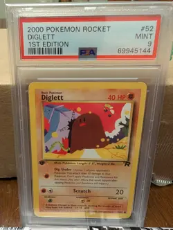 Diglett 2000 Pokemon Rocket 1st Edition #52 PSA 9 Mint - Image 1