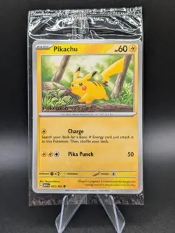 Pikachu 025/165 Pokemon Together 151 Stamped Promo SEALED - Image 1