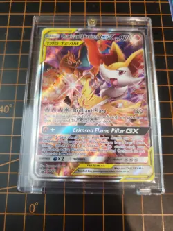 Charizard & Braixen GX SM230 Black Star Ultra Rare Pokemon TCG NM With Hard Case - Image 1