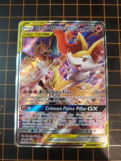 Charizard & Braixen GX SM230 Black Star Ultra Rare Pokemon TCG NM With Hard Case - Image 2