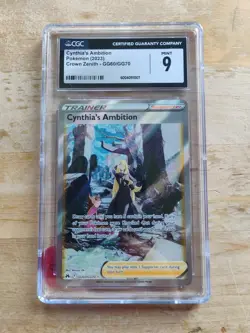 Pokemon TCG Cynthia's Ambition Crown Zenith GG60/GG70 CGC 9 - Image 1