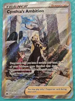 Cynthia's Ambition Full Art Holo - GG60/GG70 - Pokemon TCG Crown Zenith - NM - Image 1
