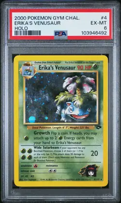 2000 POKEMON GYM CHALLENGE HOLO #4 ERIKA'S VENUSAUR PSA 6 - Image 1