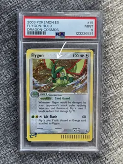Flygon PSA 9 Pokemon 2003 EX Dragon 15/97 Cosmos Holo Partial Swirl Low POP 192 - Image 3