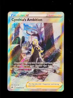 Cynthia's Ambition GG60 Pokemon Crown Zenith 2023 NM 🔥🔥🔥 - Image 1