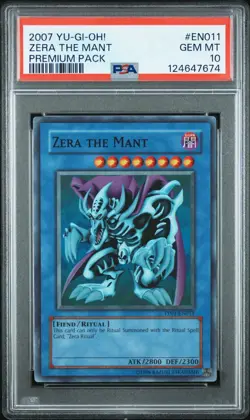 2007 Yu-Gi-Oh! Zera The Mant Premium Pack 1 PP01 Super Rare PSA 10 - Image 1